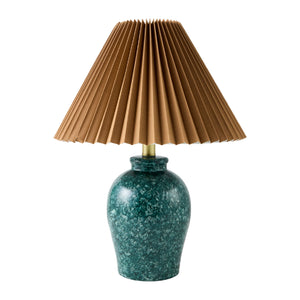   Brown Linen Pleated Table Lamp | Oroa.com