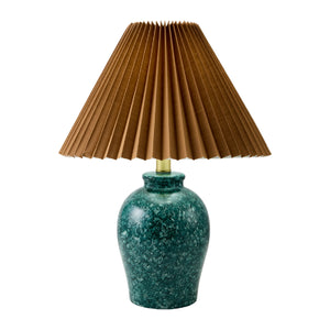   Brown Linen Pleated Table Lamp | Oroa.com