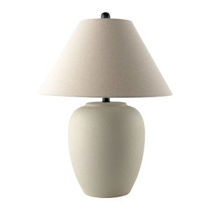   Ceramic Beige Linen Table Lamp | Oroa.com