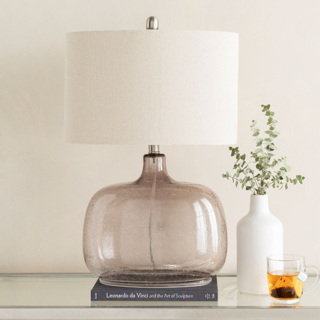   Modern European furniture - Gray Clear Glass Table Lamp - www.oroa.com | Oroa.com