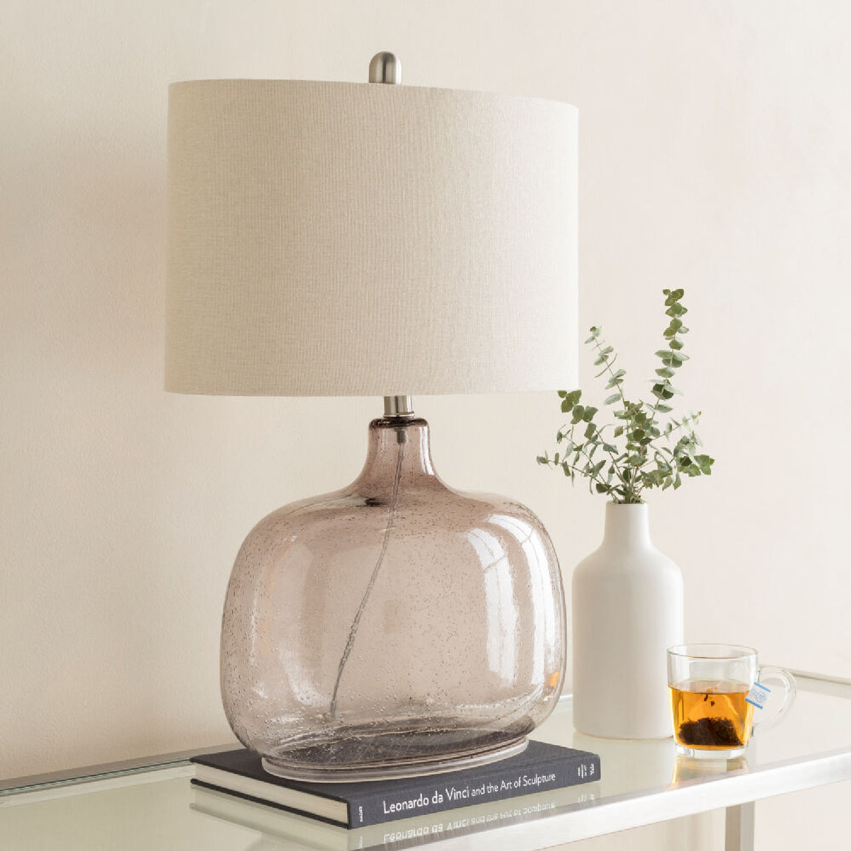   Modern European furniture - Gray Clear Glass Table Lamp - www.oroa.com | Oroa.com
