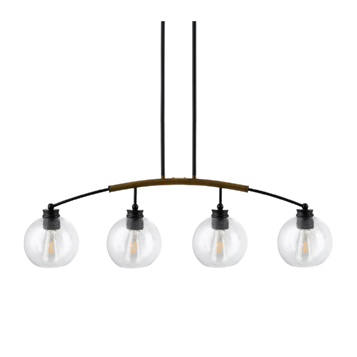   Modern European furniture - 4-Light Clear Glass Linear Chandelier - www.oroa.com | Oroa.com