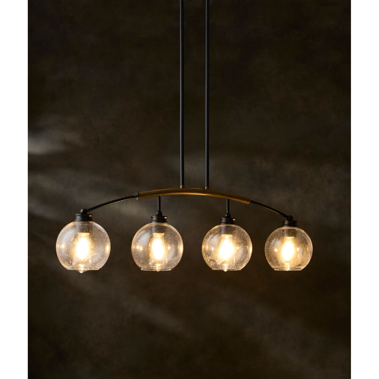  Modern European furniture - 4-Light Clear Glass Linear Chandelier - www.oroa.com | Oroa.com