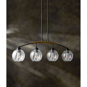   Modern European furniture - 4-Light Clear Glass Linear Chandelier - www.oroa.com | Oroa.com