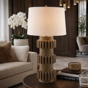   Modern Carved Accent Table Lamp | Oroa.com