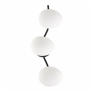   3-Light White Glass Wall Lamp | Oroa.com