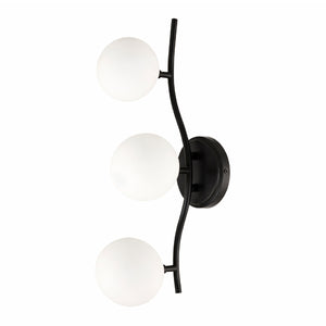   3-Light White Glass Wall Lamp | Oroa.com
