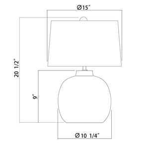   Hand-painted Base Accent Table Lamp | Oroa.com