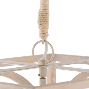   Modern European furniture - Whitewashed Wooden 4-Light Chandelier - www.oroa.com | Oroa.com