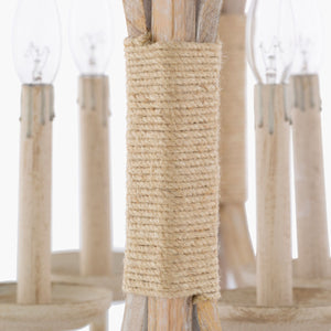   Modern European furniture - Whitewashed Wooden 4-Light Chandelier - www.oroa.com | Oroa.com