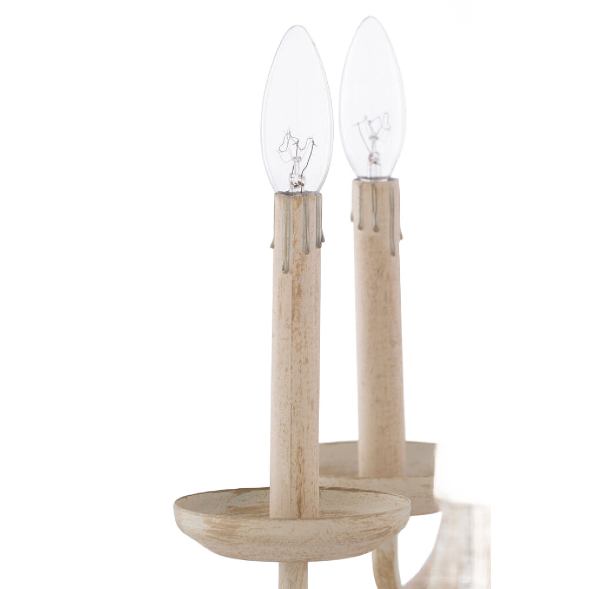   Modern European furniture - Whitewashed Wooden 4-Light Chandelier - www.oroa.com | Oroa.com