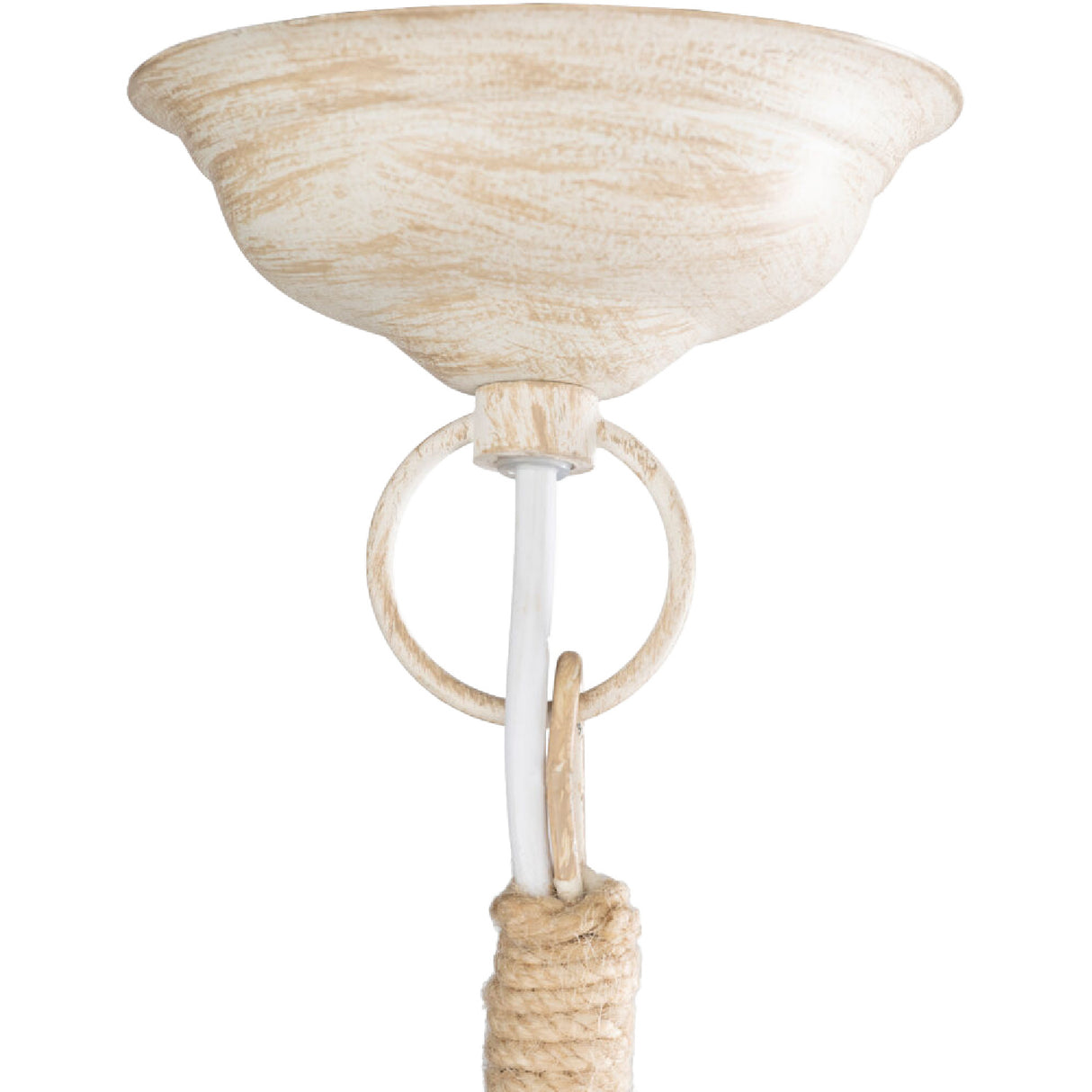   Modern European furniture - Whitewashed Wooden 4-Light Chandelier - www.oroa.com | Oroa.com