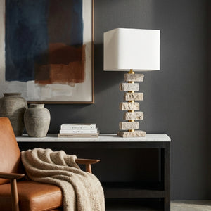   Organic Marble Stacked Table Lamp | Oroa.com