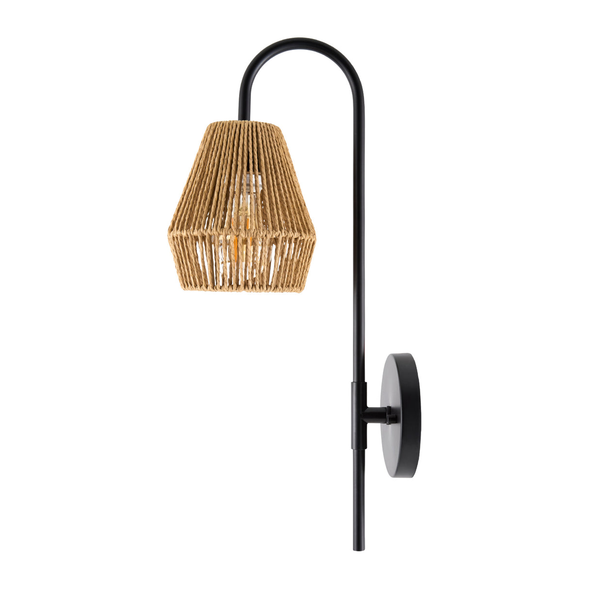   Modern European furniture - Curved Metal Rattan Wall Lamp - www.oroa.com | Oroa.com