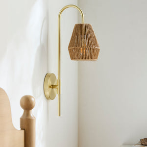   Modern European furniture - Curved Metal Rattan Wall Lamp - www.oroa.com | Oroa.com