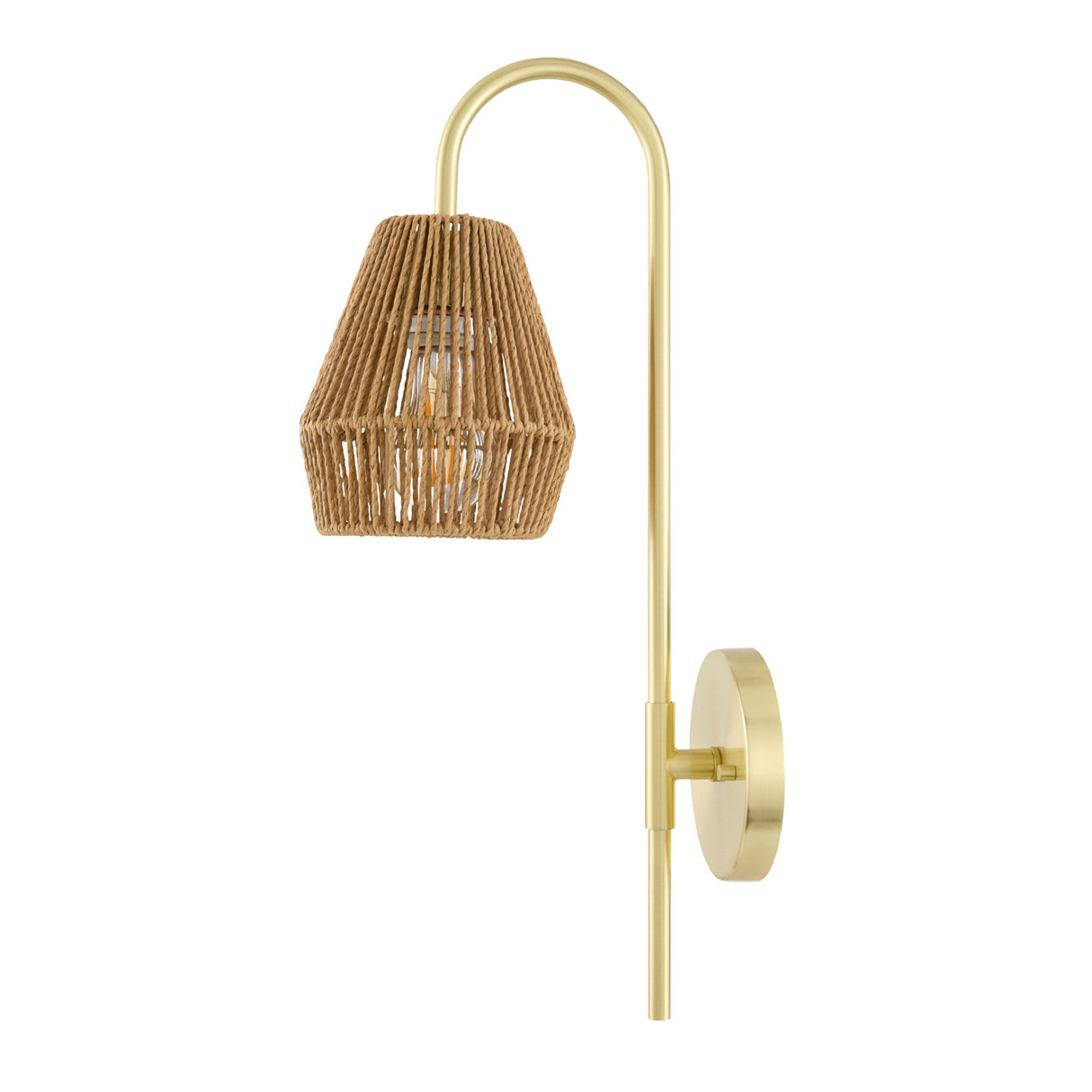   Modern European furniture - Curved Metal Rattan Wall Lamp - www.oroa.com | Oroa.com
