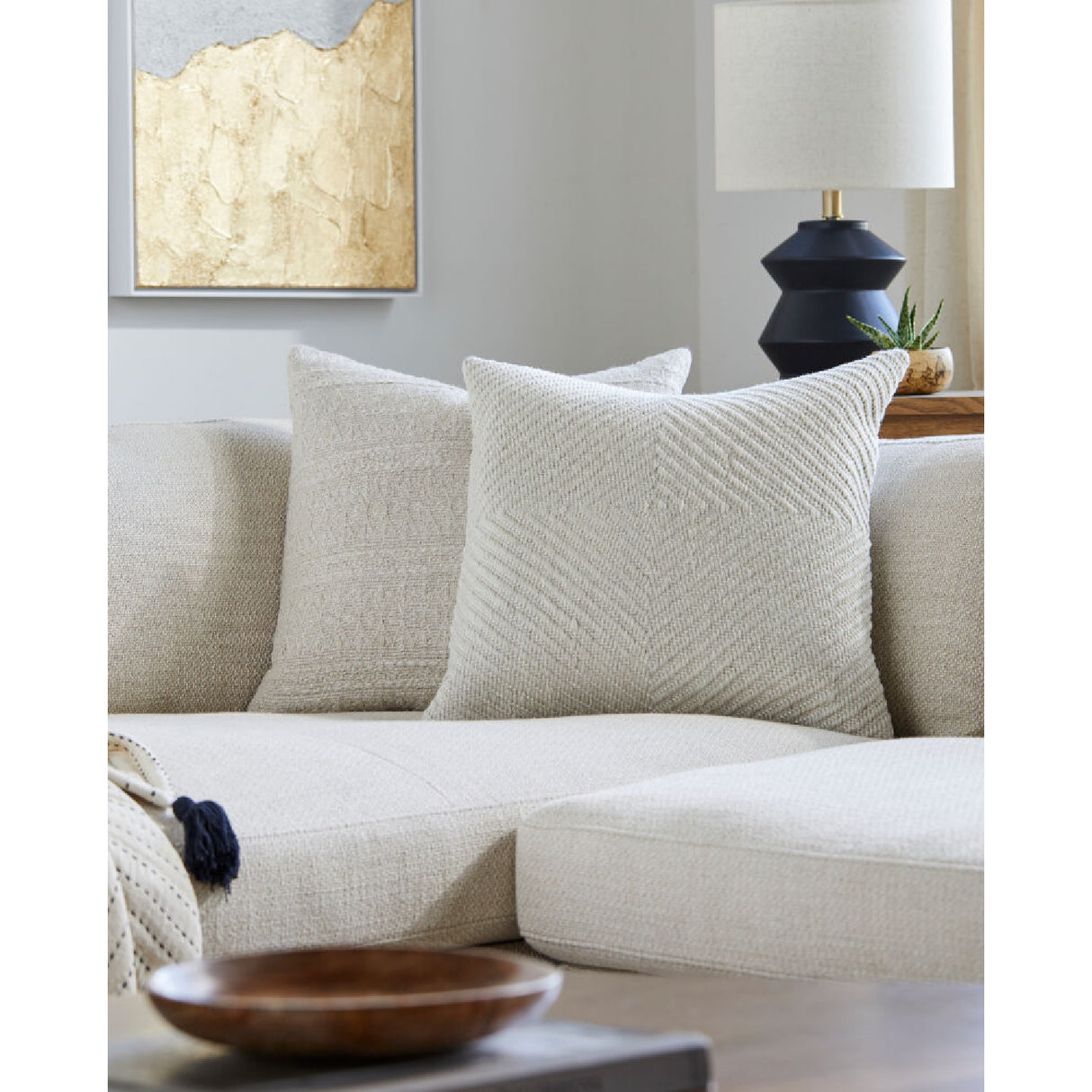   Modern European furniture - Beige Woven Yarn Pillow - www.oroa.com | Oroa.com