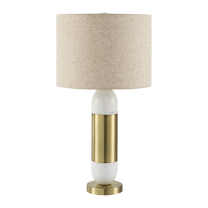   Gold Wrapped Marble Table Lamp | Oroa.com