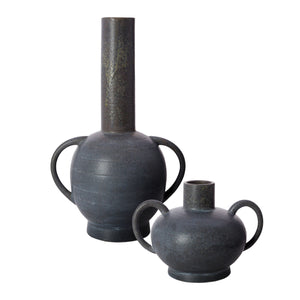   Modern European furniture - Black Ceramic Vase Set (2) - www.oroa.com | Oroa.com