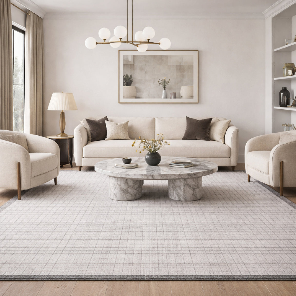   Modern furniture - Hand-Loomed Square Pattern Carpet - www.oroa.com | Oroa.com