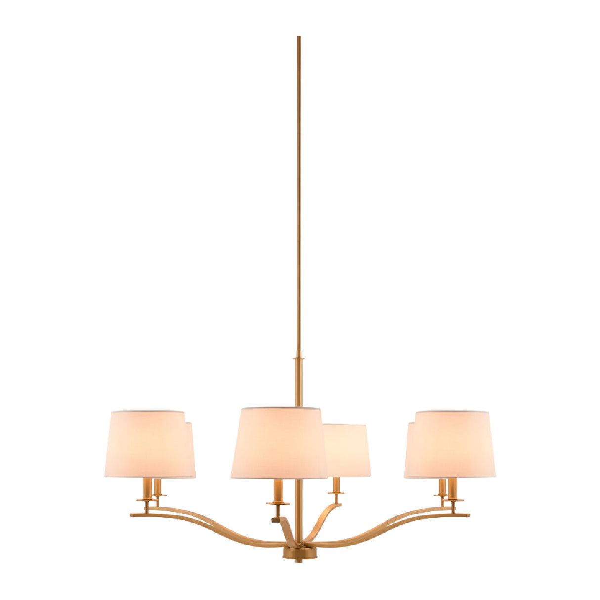   Modern European furniture - White Linen 6-Light Chandelier - www.oroa.com | Oroa.com