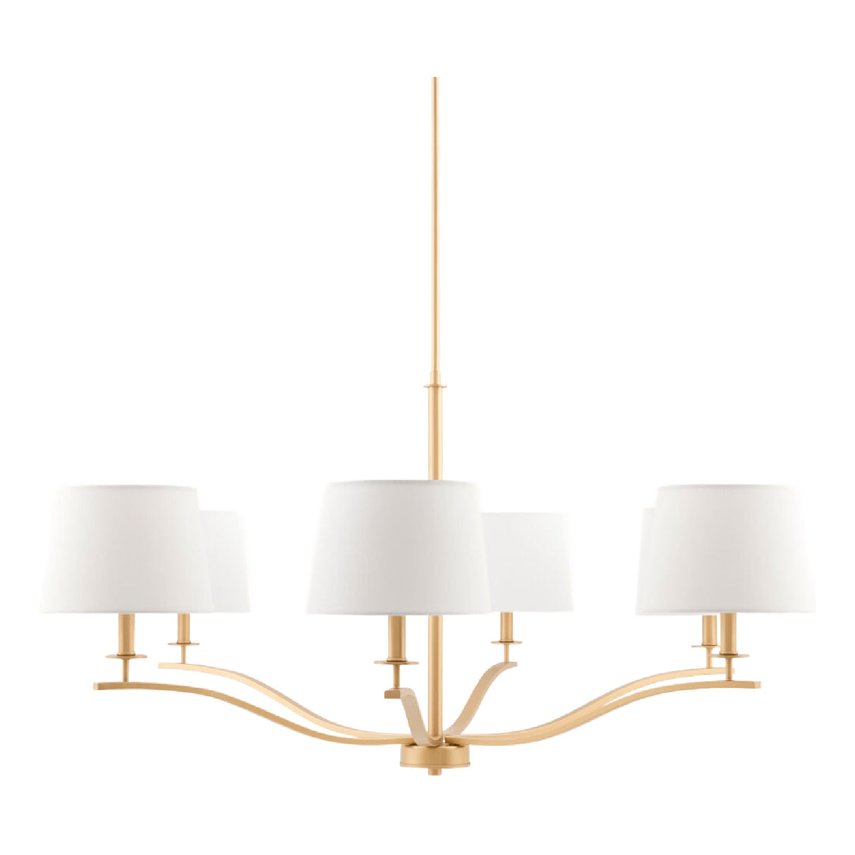   Modern European furniture - White Linen 6-Light Chandelier - www.oroa.com | Oroa.com