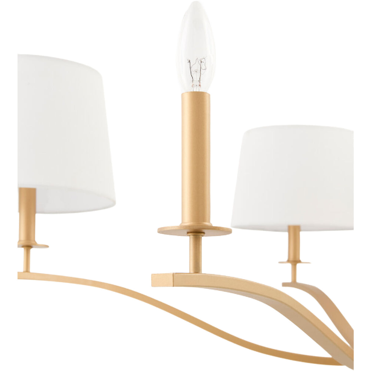   Modern European furniture - White Linen 6-Light Chandelier - www.oroa.com | Oroa.com
