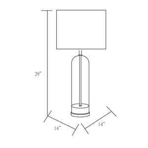   Clear Glass Body Table Lamp | Oroa.com