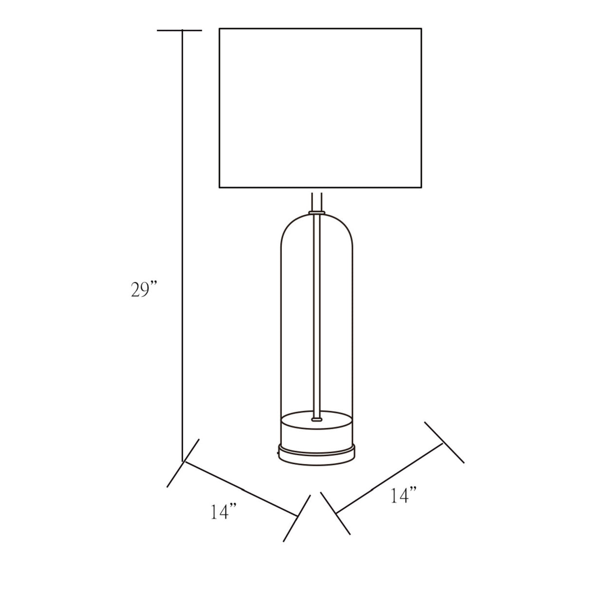   Clear Glass Body Table Lamp | Oroa.com