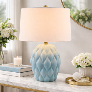  Modern European furniture - Reliefed Ceramic Accent Table Lamp - www.oroa.com | Oroa.com