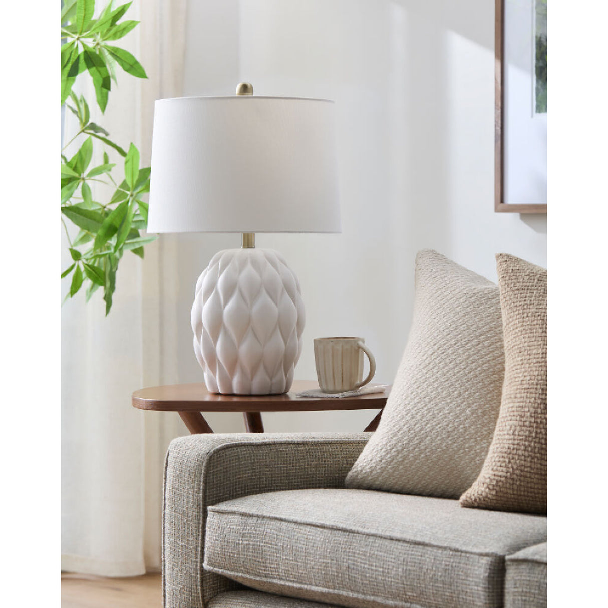   Modern European furniture - Reliefed Ceramic Accent Table Lamp - www.oroa.com | Oroa.com