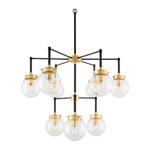  9-Light Clear Glass Chandelier | Oroa.com