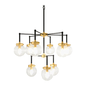   9-Light Clear Glass Chandelier | Oroa.com