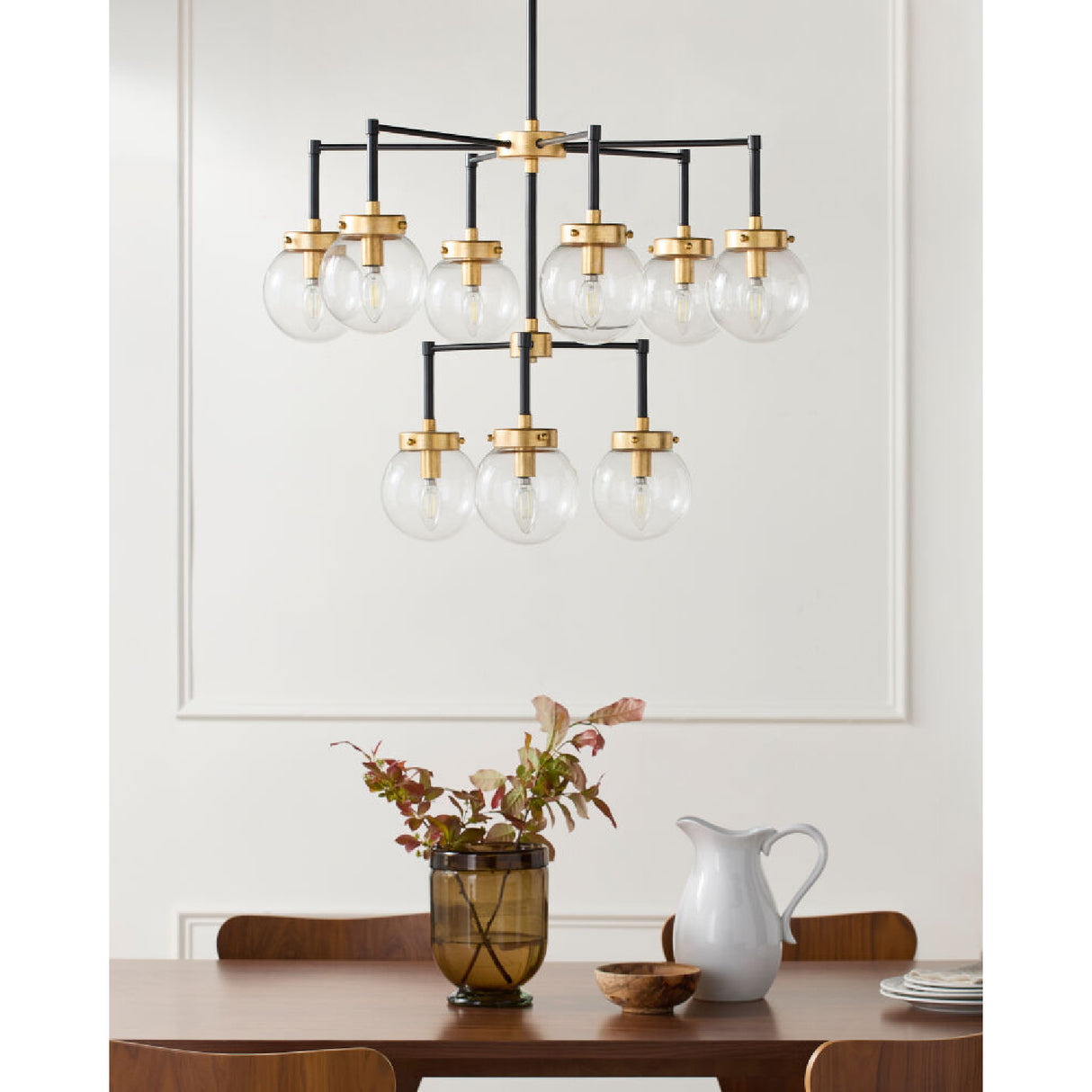   9-Light Clear Glass Chandelier | Oroa.com