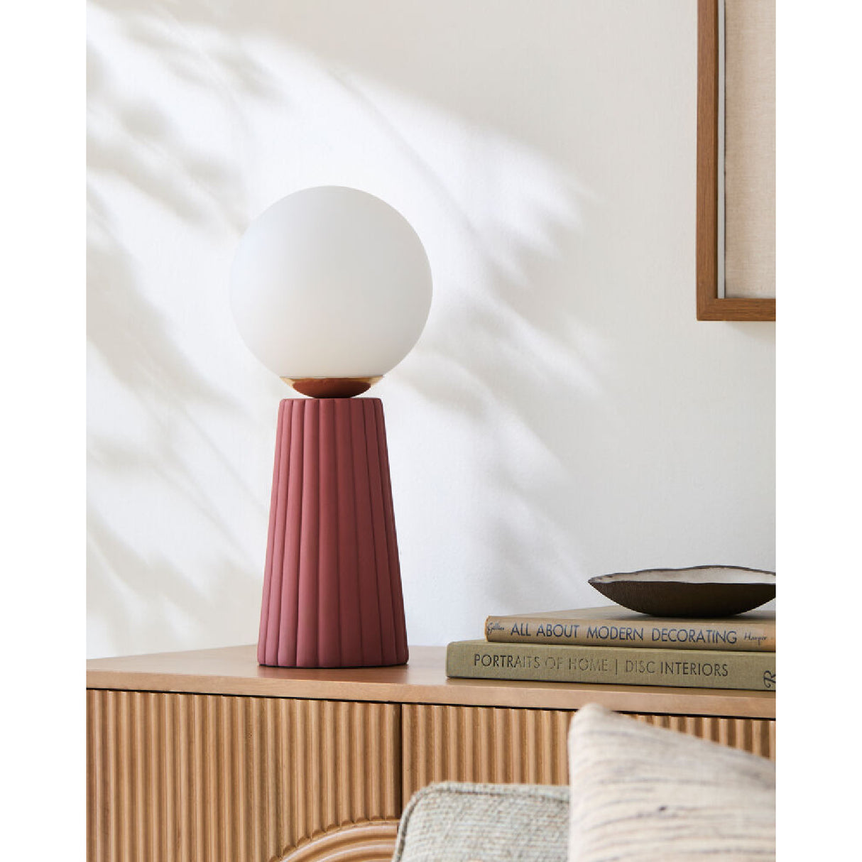   Fluted Ceramic Glass Table Lamp | Oroa.com