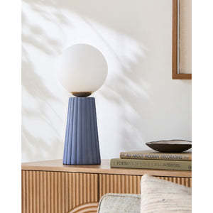   Fluted Ceramic Glass Table Lamp | Oroa.com