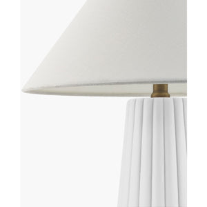   Fluted Ceramic Linen Table Lamp | Oroa.com