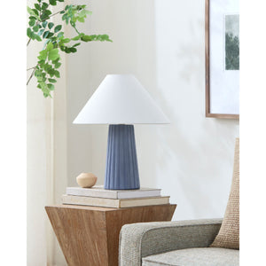   Fluted Ceramic Linen Table Lamp | Oroa.com