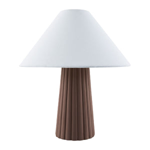   Fluted Ceramic Linen Table Lamp | Oroa.com