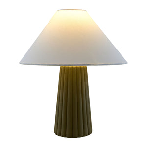   Fluted Ceramic Linen Table Lamp | Oroa.com