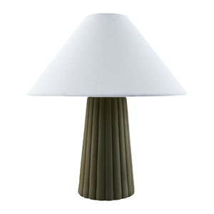   Fluted Ceramic Linen Table Lamp | Oroa.com