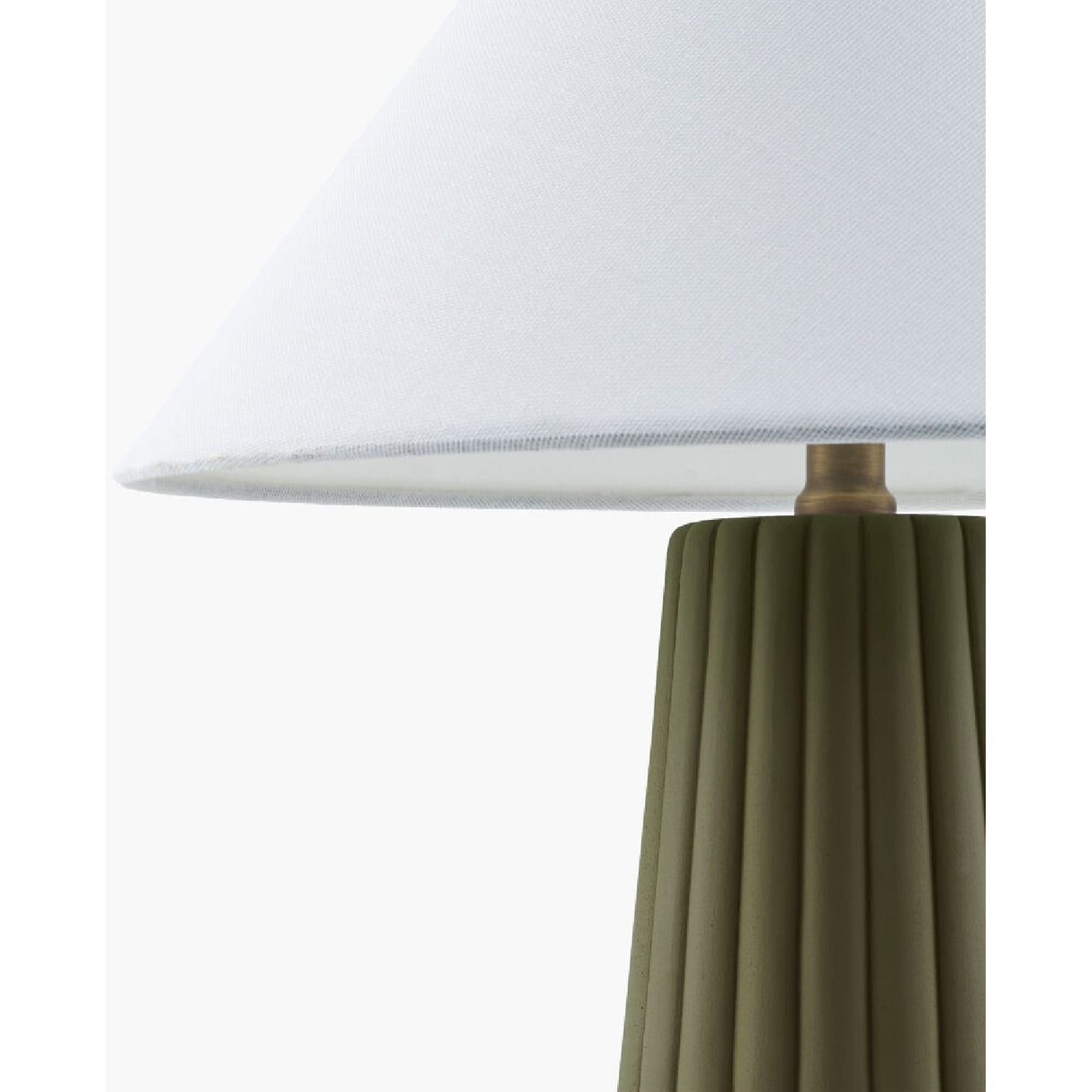   Fluted Ceramic Linen Table Lamp | Oroa.com