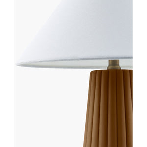   Fluted Ceramic Linen Table Lamp | Oroa.com