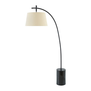   Linen Shade Sloped Floor Lamp | Oroa.com