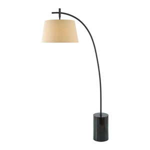   Linen Shade Sloped Floor Lamp | Oroa.com