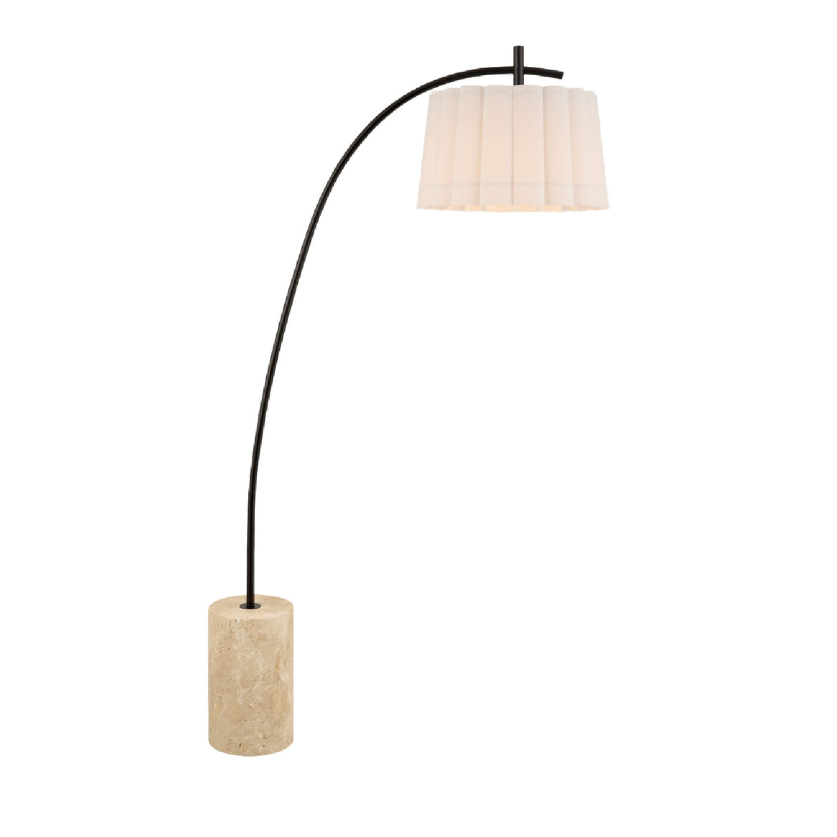   Modern European furniture - White Linen Scalloped Floor Lamp - www.oroa.com | Oroa.com