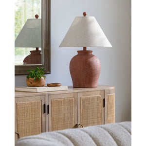   Red Ceramic Accent Table Lamp | Oroa.com