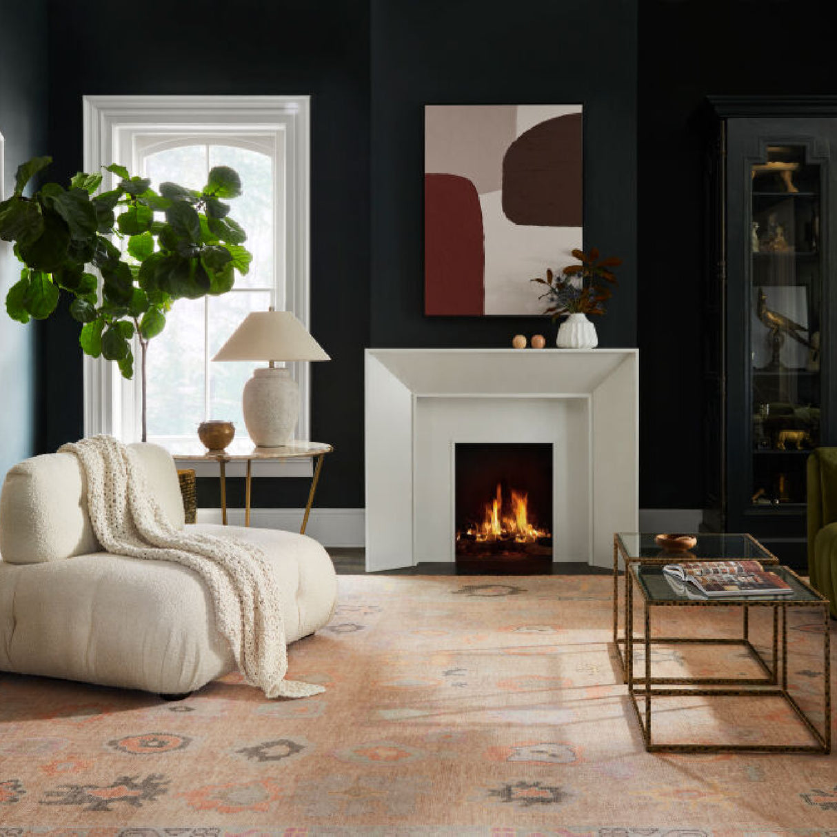   Beige Empire Shade Table Lamp | Oroa.com