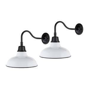   Metal Shade Outdoor Wall Lamps (2) | Oroa.com