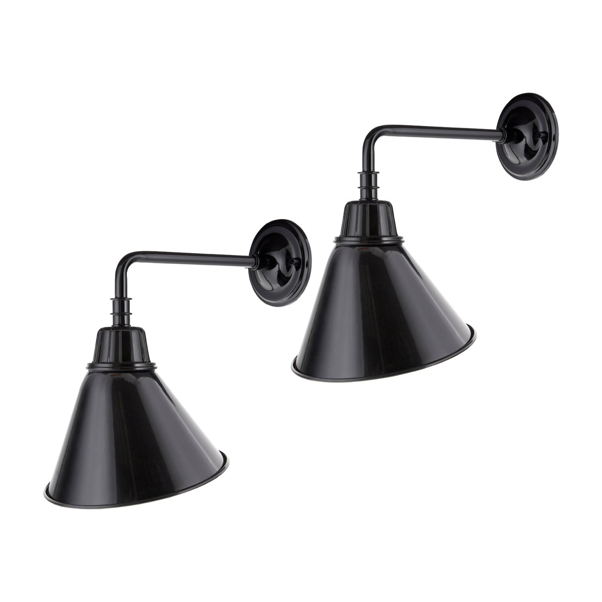   Modern European furniture - Conical Metal Shade Wall Lamps (2) - www.oroa.com | Oroa.com